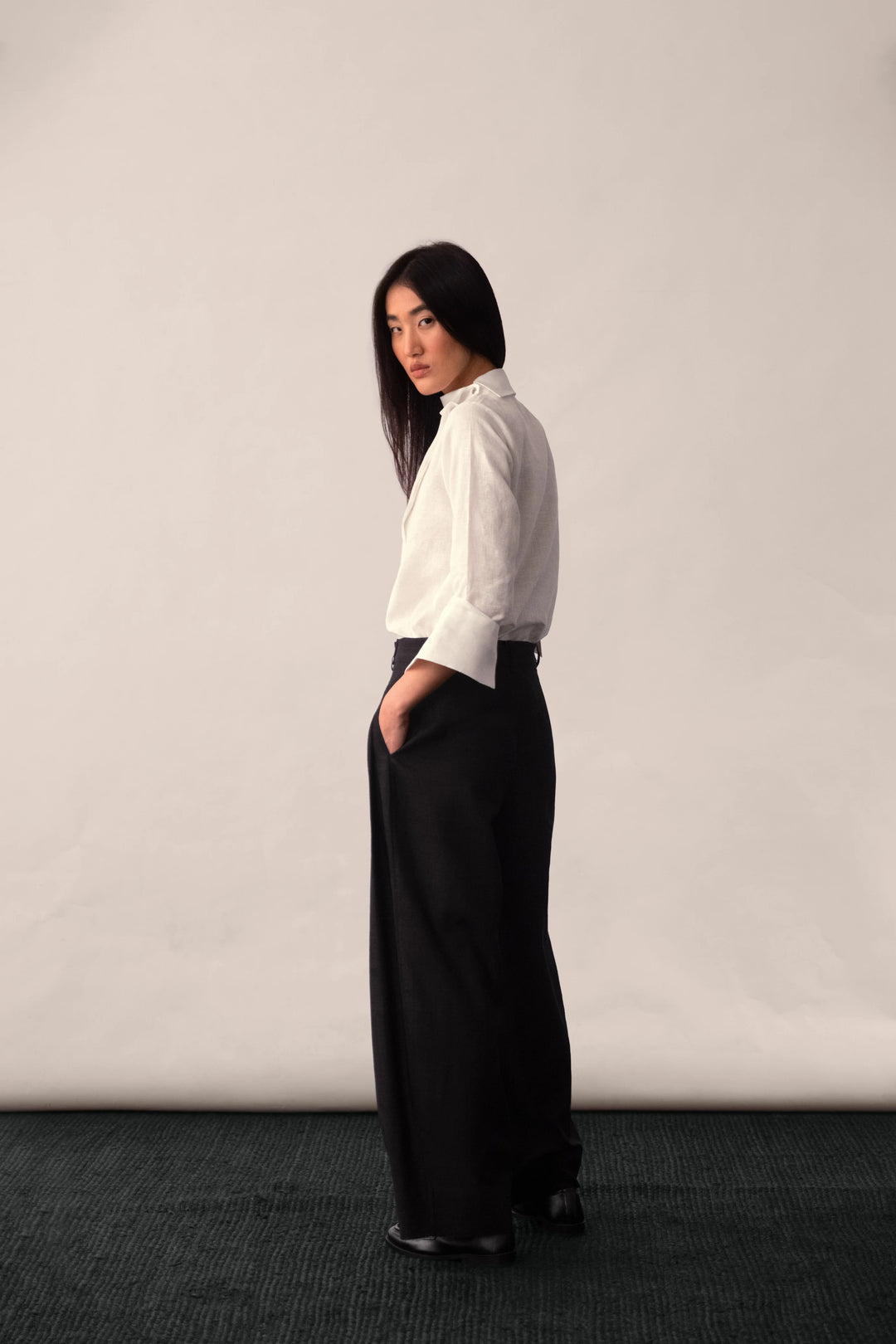 Silk Wide-Leg Trouser
