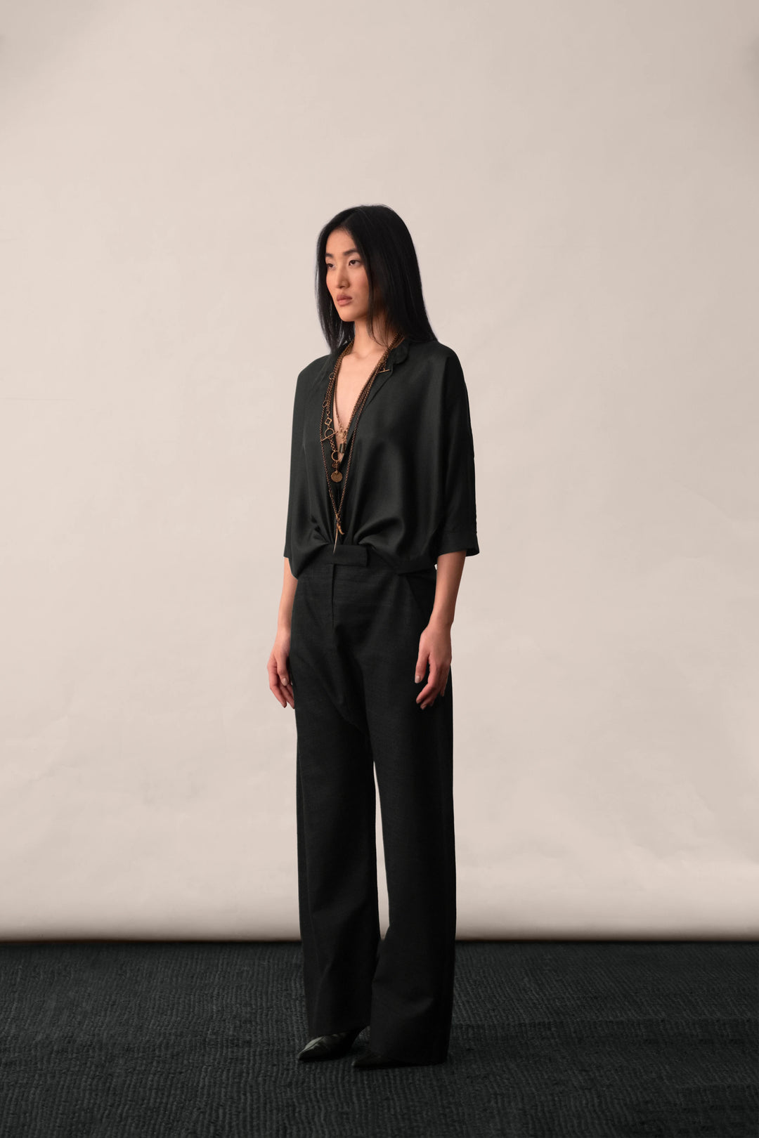 Silk Drop-Crotch Trouser