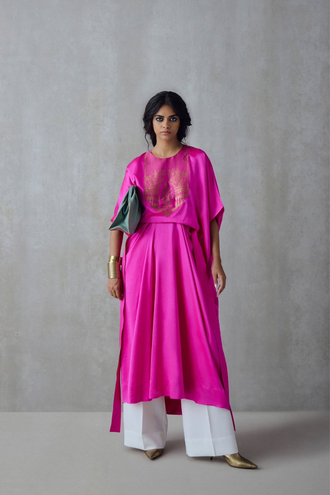 Silk Belted Dress