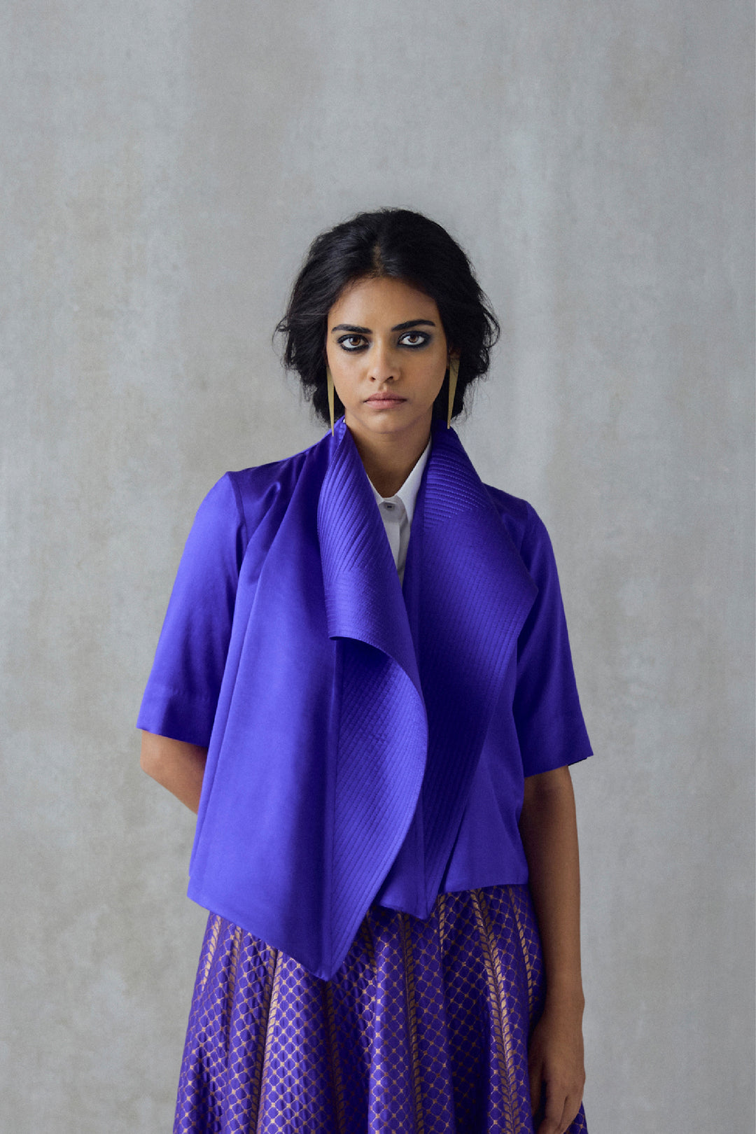 Silk  Cropped Jacket