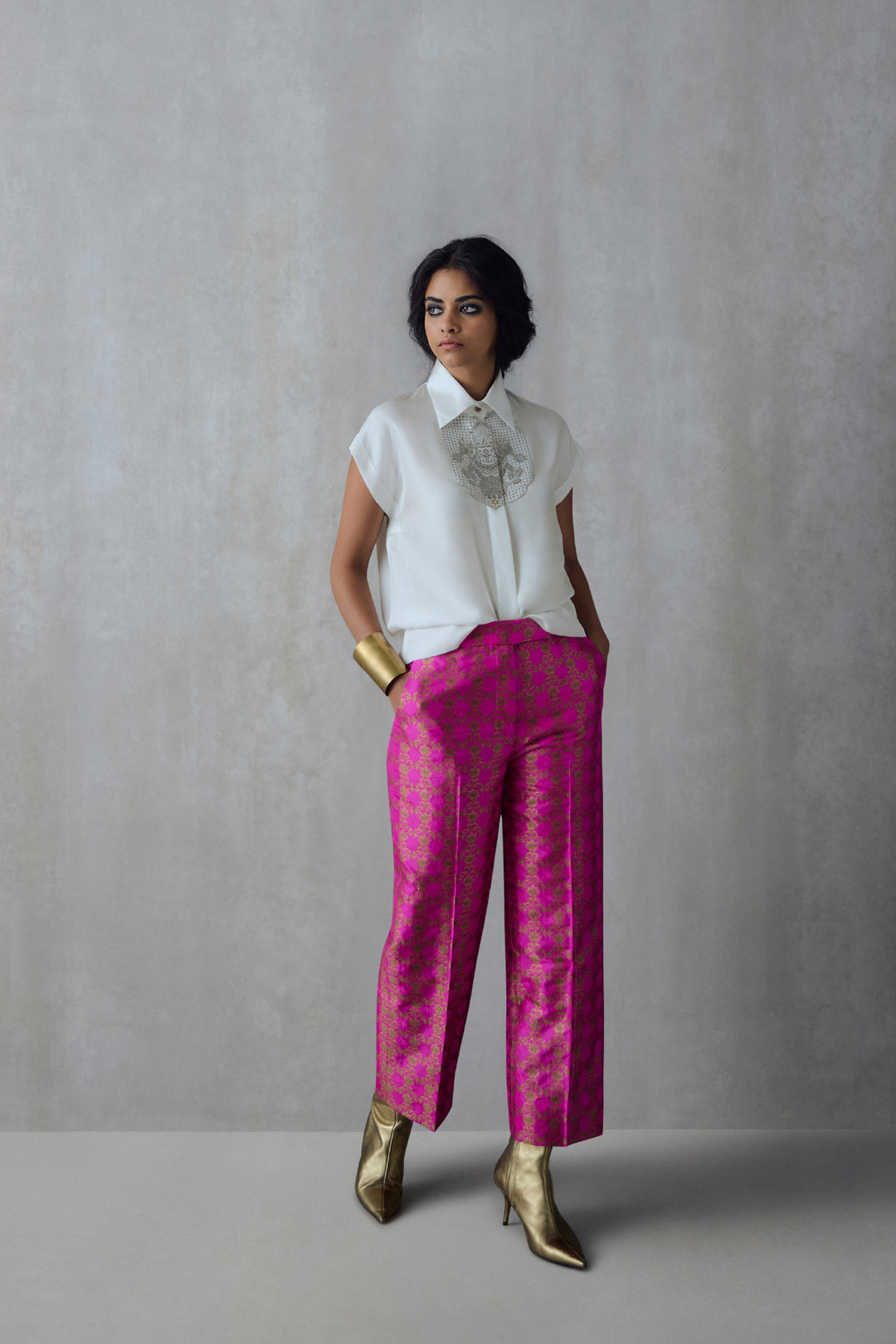 Silk Brocade Culotte