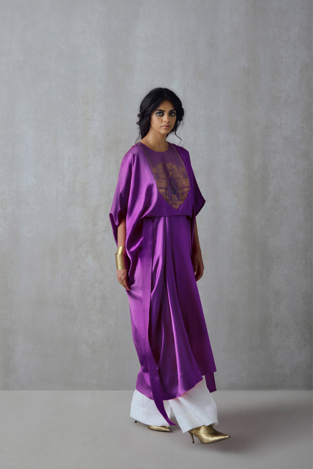 Silk Belted Dress