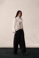 A silk blouse featuring our signature loop-neck - PAYAL KHANDWALA