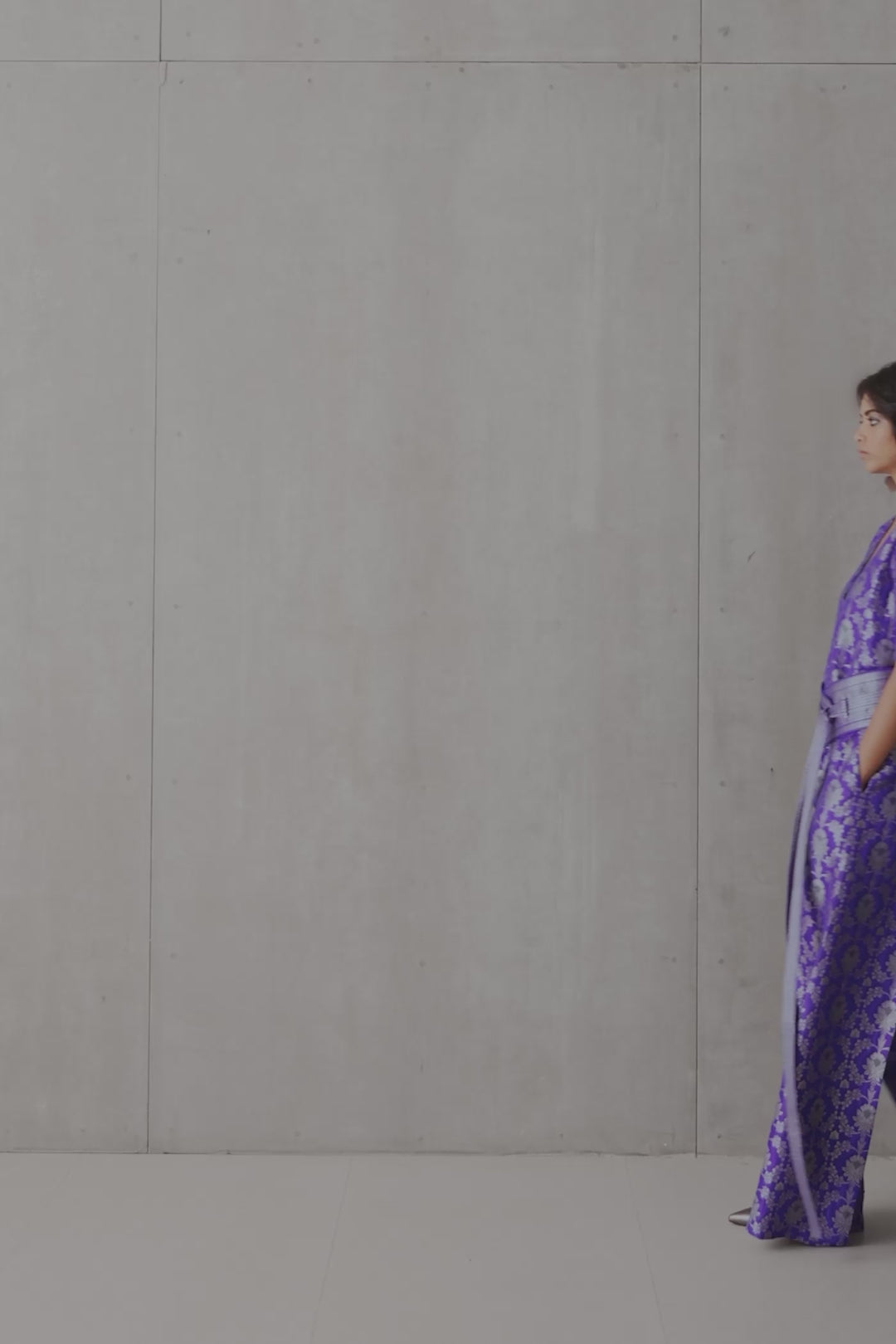 Silk Brocade Jumpsuit