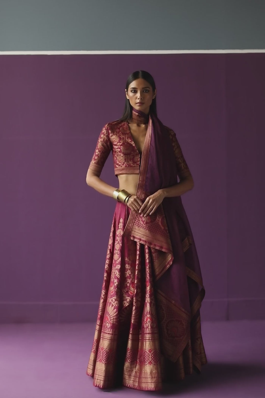 Silk Brocade Lehenga