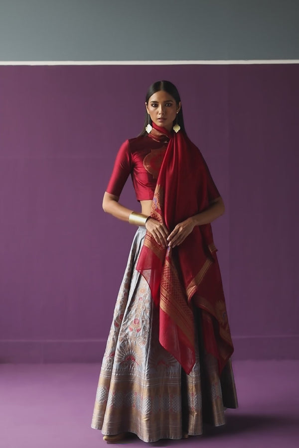 Silk Brocade Lehenga