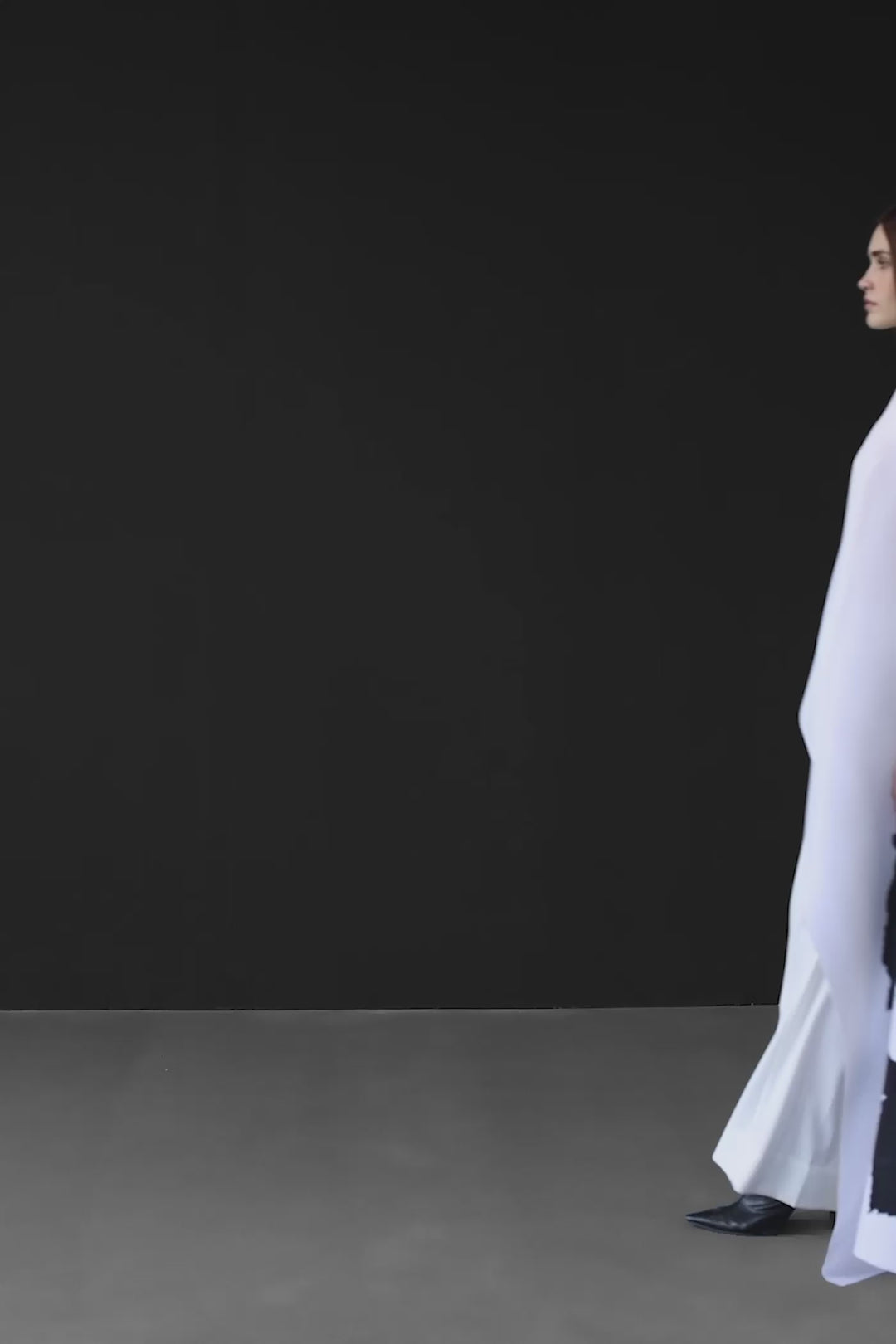 Pleated Long Poncho