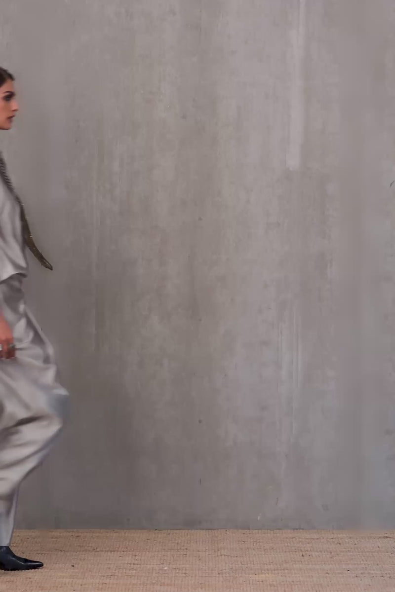 Draped Silk Dress