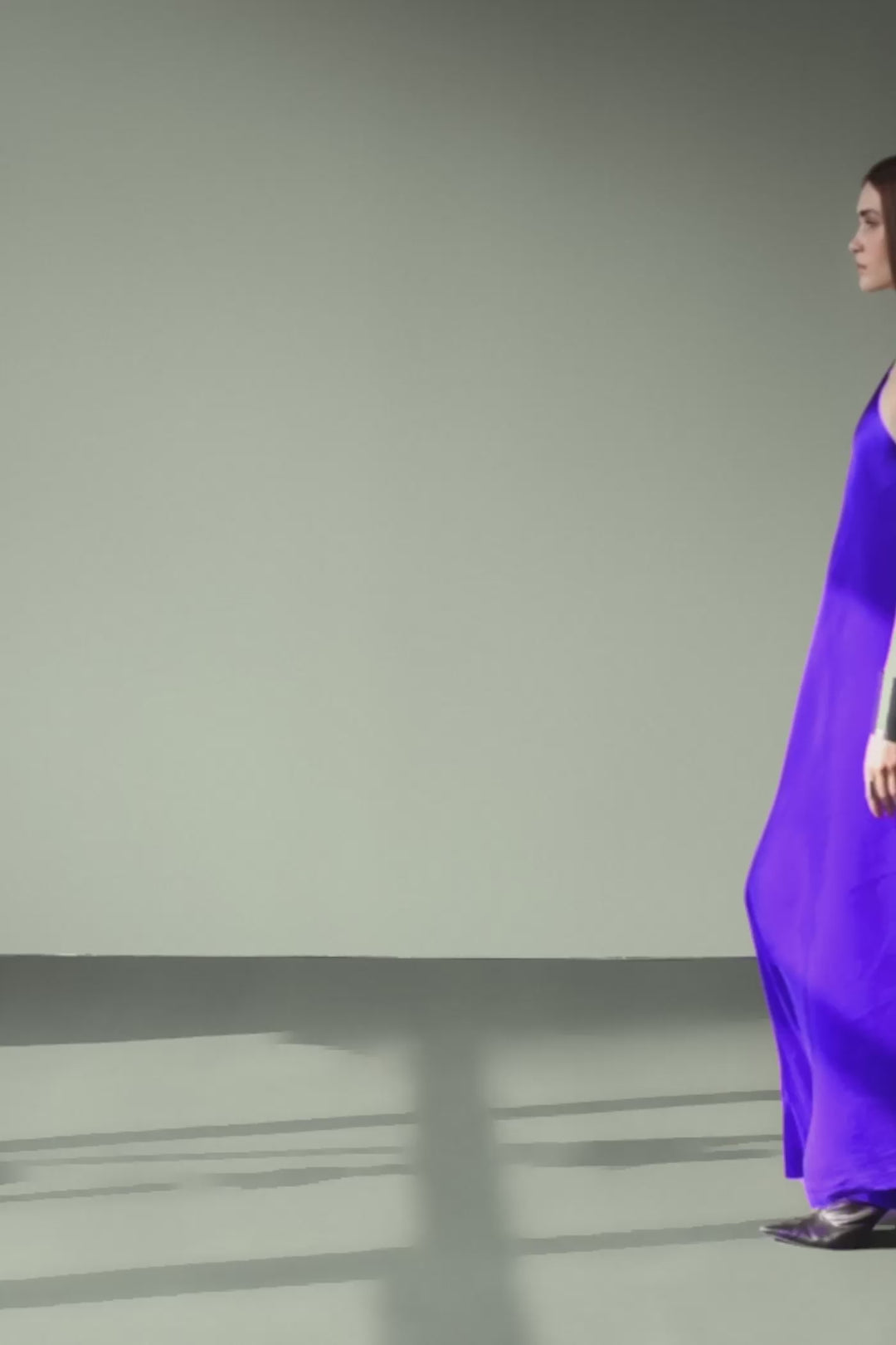 Pleated One-Shoulder Poncho