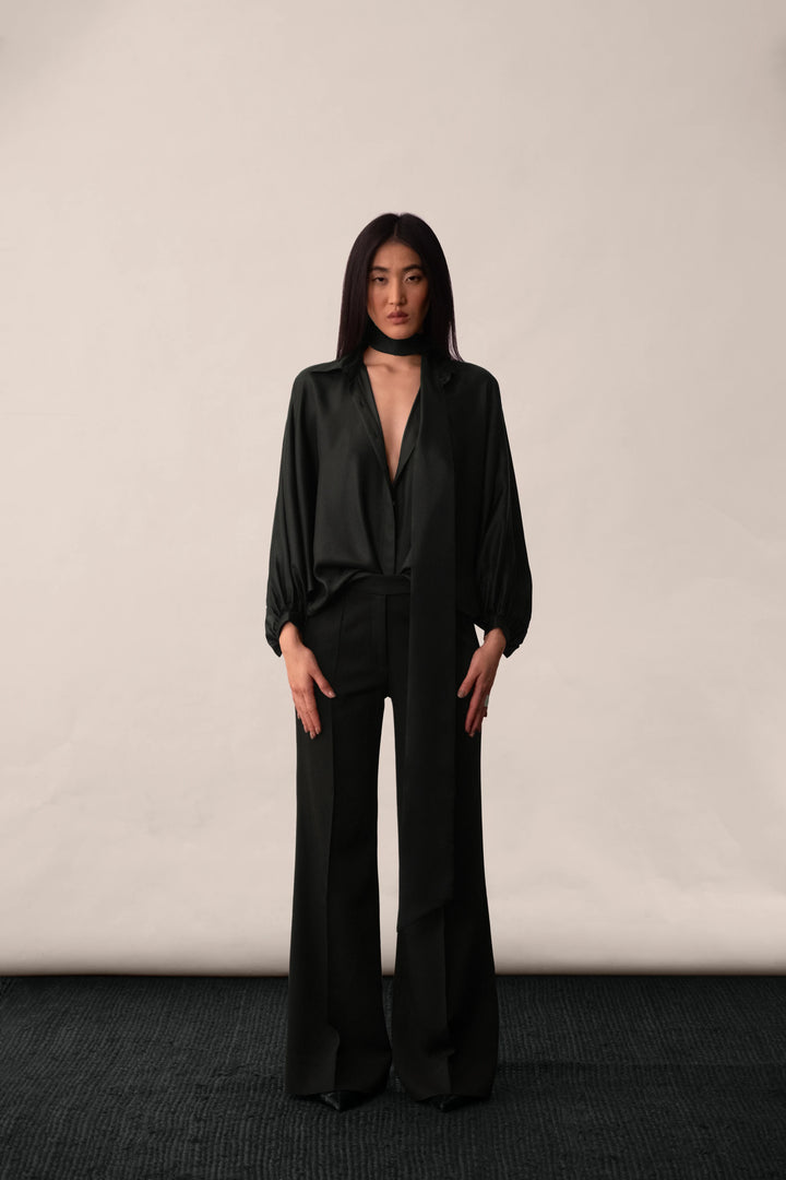 Silk Shirt With Sash