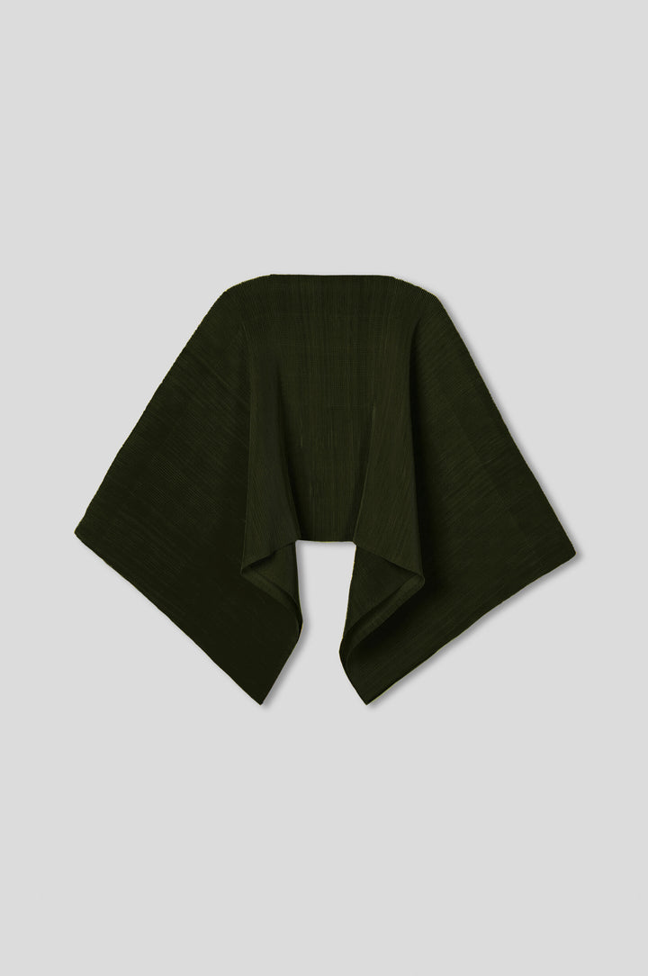 Pleated Short Poncho