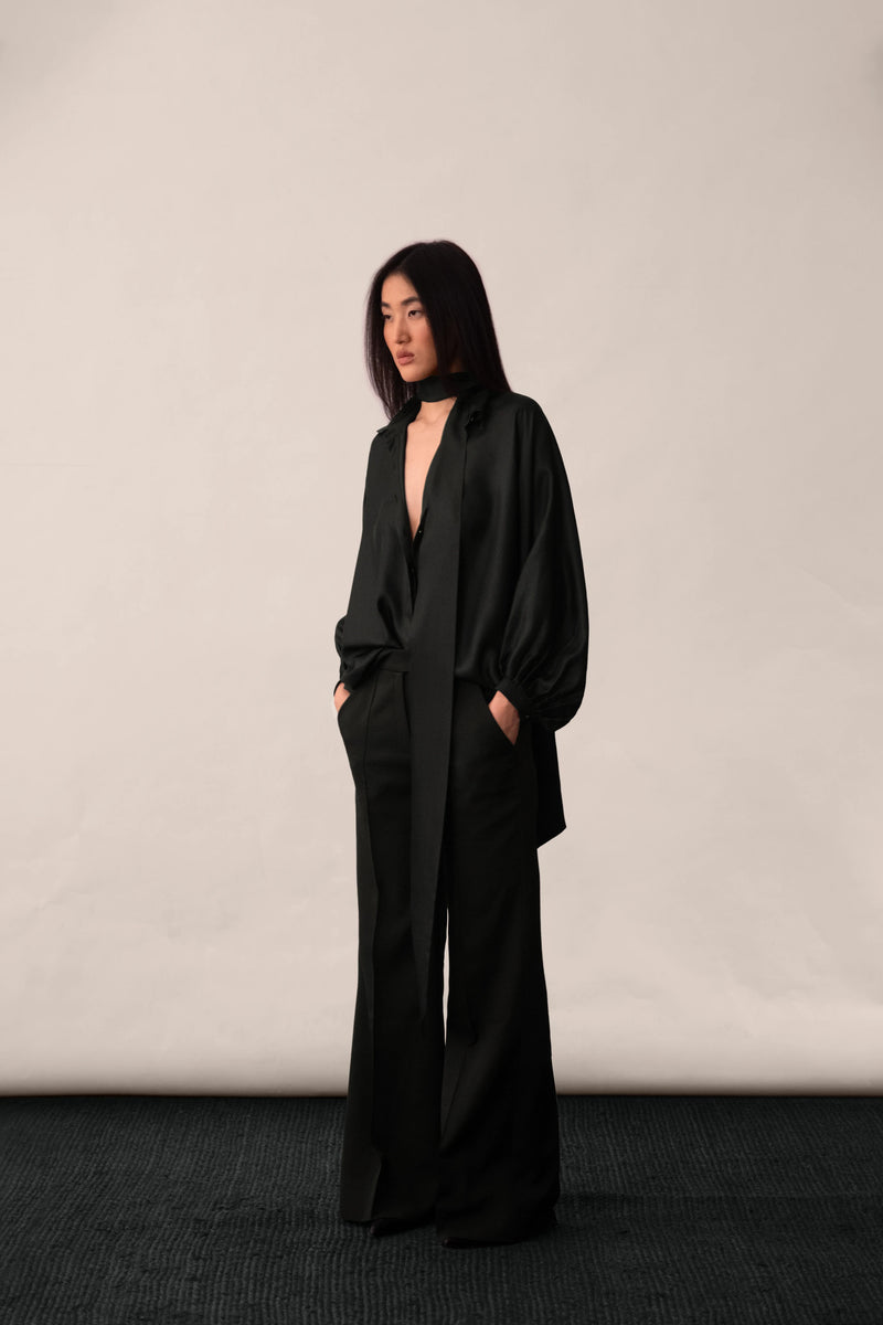 Silk Shirt With Sash