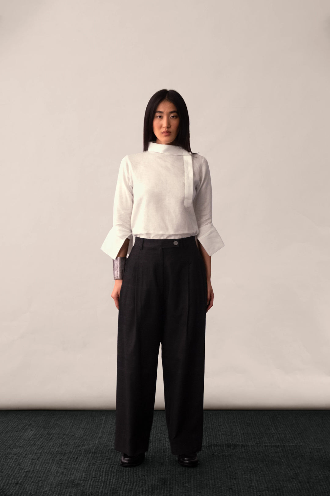 Silk Wide-Leg Trouser