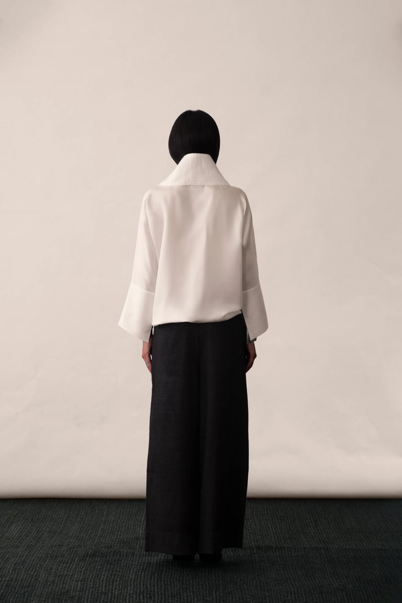 Silk Loop Neck Blouse