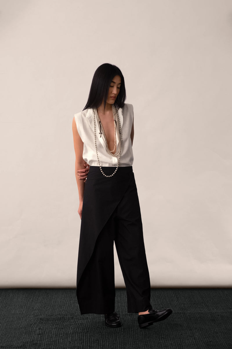 Poplin Wrap Palazzo
