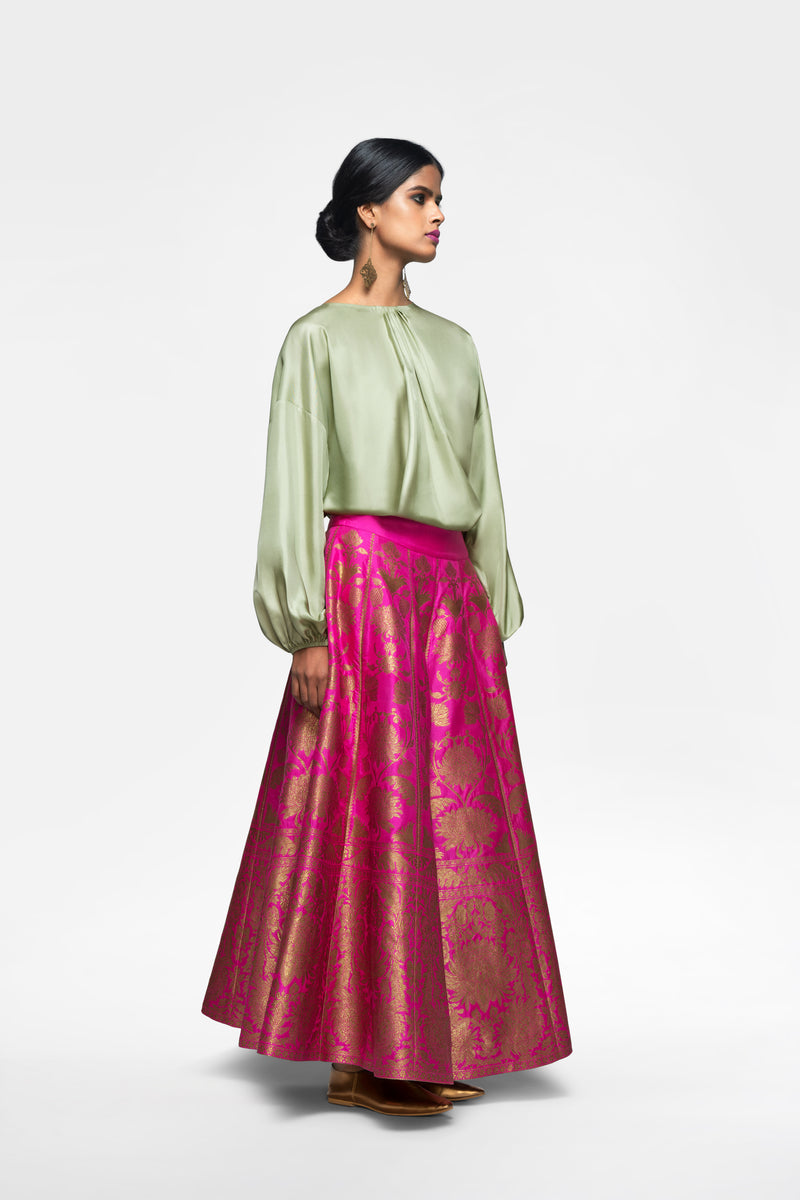 Handwoven Silk Brocade Palazzo