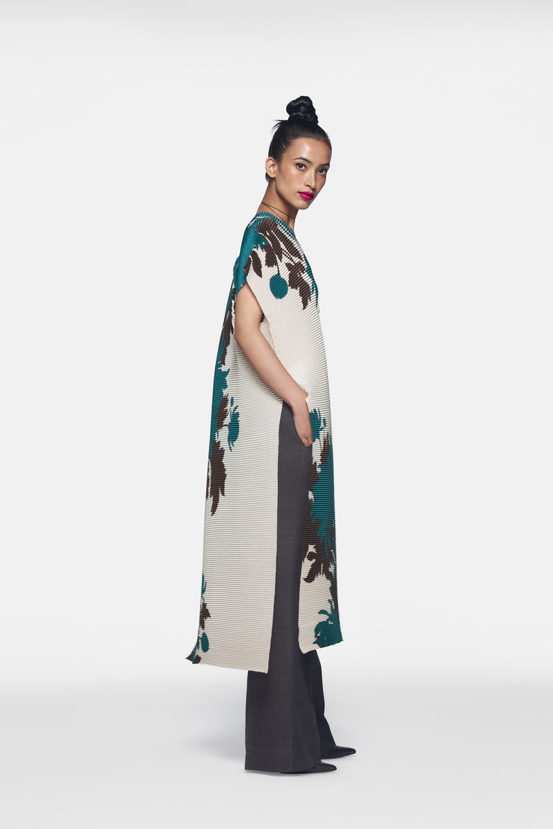 Pleated V-Neck Kurta