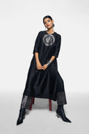 Handwoven Silk Kurta Set With Brocade Detail